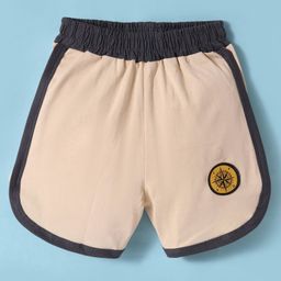 Tango Single Jersey Knee Length Shorts With Patch Detailing - Tan-image-15