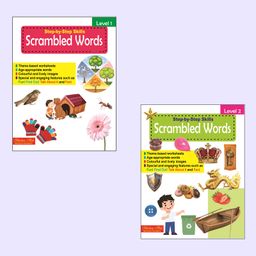 Scholars Hub Step by Step Skills-Scrambled Words-1 & 2 (Pack of 2 books) (Tearable Colorful Worksheets)-33