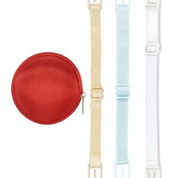 Fabme Solid Back Strap Holder Clips & Case Set - Skin Sea Green & White-image-57