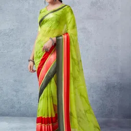 Sita Green Pure Georgette Printed Sarees-picture-47