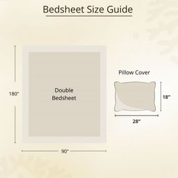 Peepul Tree Cream-Coloured & Blue Floral 140 TC Queen Bedsheet with 2 Pillow Covers-image-68