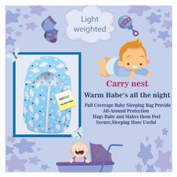 Kwitchy New Born Baby Bedding Combo Set Mattress with Mosquito Net & Sleeping Bag for   Infants  - Blue image 4