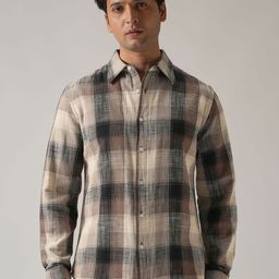 Banana Club Men Classic Slim Fit Tartan Checks Opaque Checked Casual Shirt-image-28