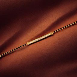 Taraash 925 Sterling Silver Bracelet with Gold-Toned Bar And Black Beads for Kids-15