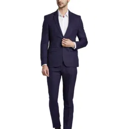 Parx Dark Blue Regular Fit Suit-image-70