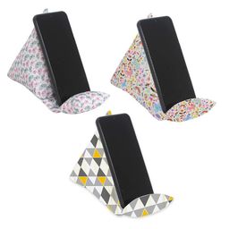prettykrafts Pink & White 3 Pieces Geometric Printed Phone Stands-20