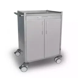 SUWAS TROLLEY STORE 60 Kg Load Capacity Mild Steel/Iron Cabinet Trolley with 3 Shelf, SU-CBT- 004-26