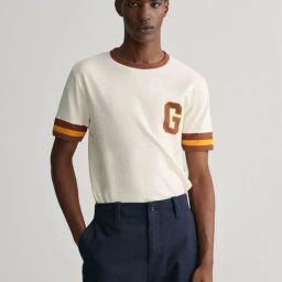 GANT Solid Round Neck Slim Fit T-Shirt-image-32