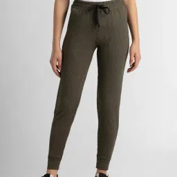 Van Heusen Green Polyester Textured Mid Rise Joggers-image-83