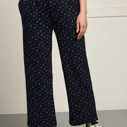 Alan Jones Women Floral Printed Relaxed Stretchable Trousers-picture-8