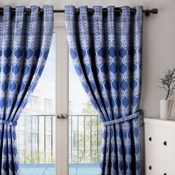 Cortina Blue Room Darkening Door Curtains-19