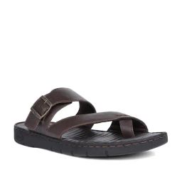 Scholl by Bata Men's Brown Cross Strap Sandals-image-89