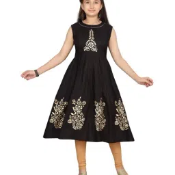 Aarika Kids Black Cotton Printed Kurti-image-46