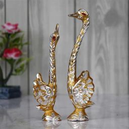 eCraftIndia Dancing Cute Love Birds 7.5 Inch Decorative Figurine Showpiece-image-20