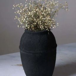 FIG Living Black Paper Mache Vase-28