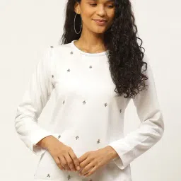 Belle Fille Pink Embellished Sweatshirt-image-1