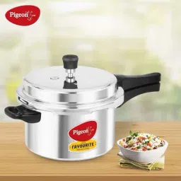 Pigeon Silver & Black Aluminium Non-Stick Pressure Cooker (5 L) - Set of 1-image-39