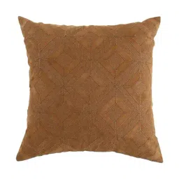 Home4U Brown Leather Albany Cushion Cover-image-5