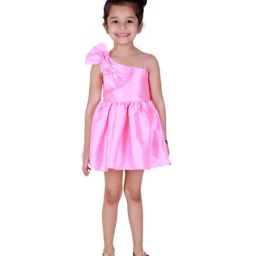 KidsDew Kids Pink Solid Dress-image-63