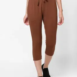 Sweet Dreams Brown Slim Fit Capris-image-98