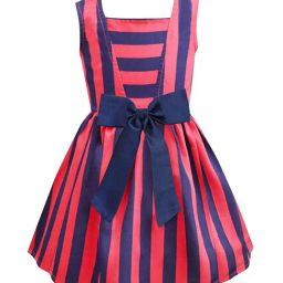 A.T.U.N. Red & Navy Striped Dress-image-89