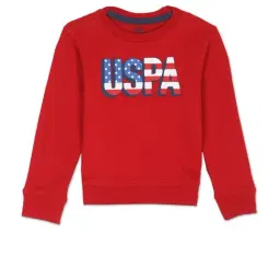 U.S. Polo Assn. Kids Red Printed Full Sleeves Sweatshirt-picture-48