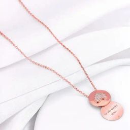 GIVA 925 Silver Rose Gold Custom Everyday Better Pendant with Link Chain-image-25