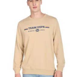 U.S. Polo Assn. Beige Cotton Regular Fit Printed SweatShirt-image-65