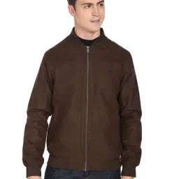 U.S. Polo Assn. Dark Brown Regular Fit Bomber Jackets-picture-33