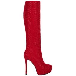 London Rag Women's Red Stiletto Booties-image-34