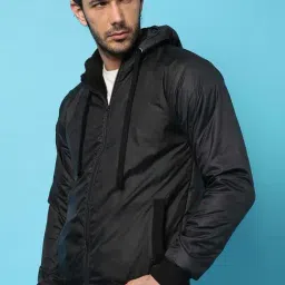 Campus Sutra Black Regular Fit Jacket-11