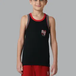 Van Heusen Regular Fit Quick Dry Contrast Trim Vest - Black-image-21