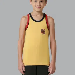 Van Heusen Regular Fit Quick Dry Contrast Trim Vest - Ochre-image-23