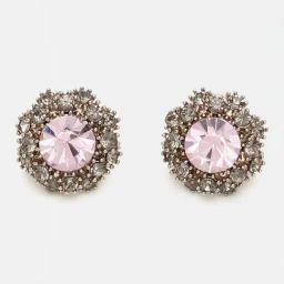 Sohi Gold Plated Designer Stone Stud Earrings-2