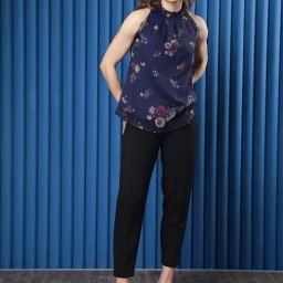 RAREISM Blue Polyester Printed Sleeveless Top-picture-9