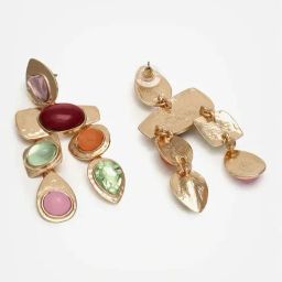 Sohi Gold Plated Designer Stone Drop Earrings-image-20