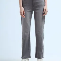 U.S. Polo Assn. Grey Straight Fit High Rise Jeans-picture-4