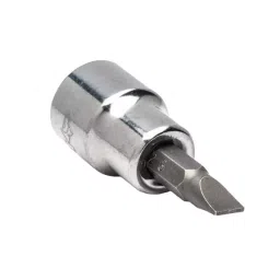 Autofit SL-6 Chrome Vanadium Steel 6.35 mm (1/4 inch) Square Drive Slotted Screw Driver Bit Socket image 1