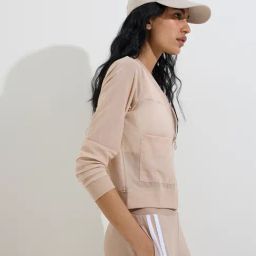 Studiofit by Westside Beige Mesh Jacket-image-14