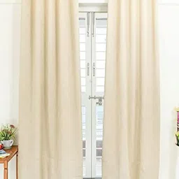 Parda Online Beige Set of 2 Black Out Window Curtain-image-41