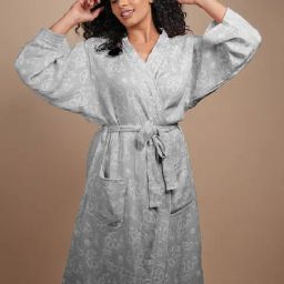 Doctor Towels Charcoal Banana Jacquard Bathrobe-image-36