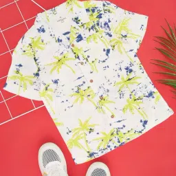 Pantaloons Junior Boys White Print Shirt-picture-49