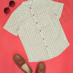 Indus Route by Pantaloons Boys White Print Shirt-image-58