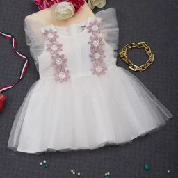 Creative Kid's Girls White Floral Dress-image-85