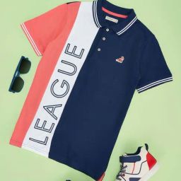 Pantaloons Junior Boys Peach & Blue Cotton Color Block T-Shirts-picture-10