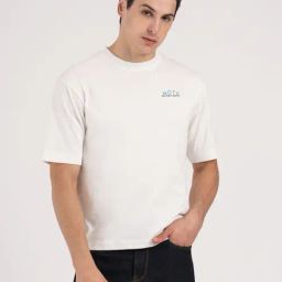 Red Tape White Loose Fit Printed T-Shirt-image-73