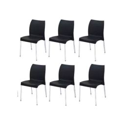 Nilkamal Iron Black Novella 07 Armless Chair (Set of 6 Pcs)-picture-26