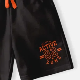 Codez Boys Black Printed Shorts image 3