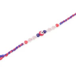 NVR Men Multicolor Evil Eye Artificial Beads Thread Rakhi, Combo for Rakshabandhan image 5