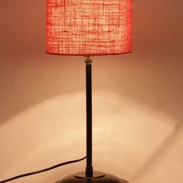 Devansh Pink Solid Traditional Table Lamp with Shade image 4